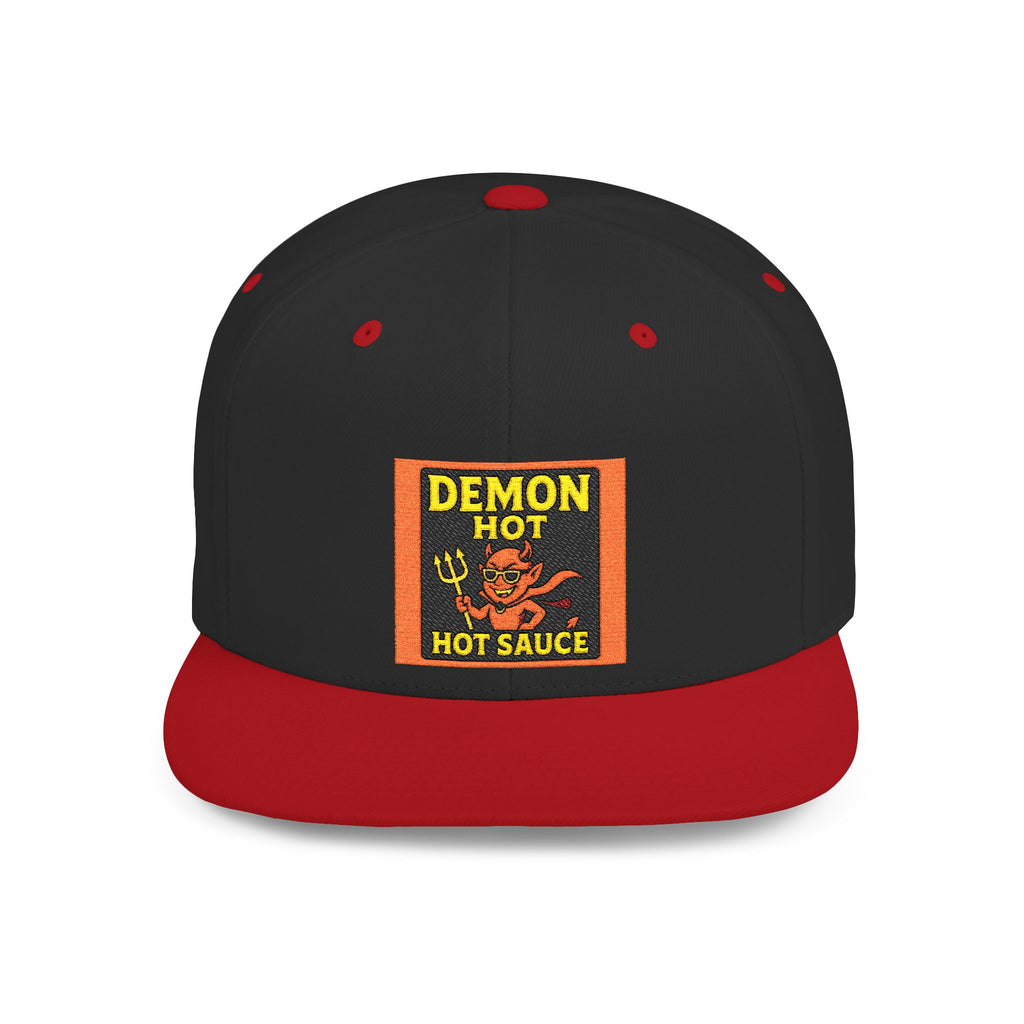 Demon Hot Sauce Flat Bill Snapback Cap